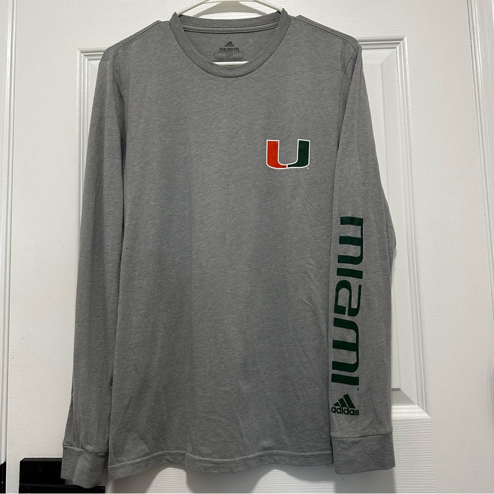 University of Miami Adidas Long Sleeve